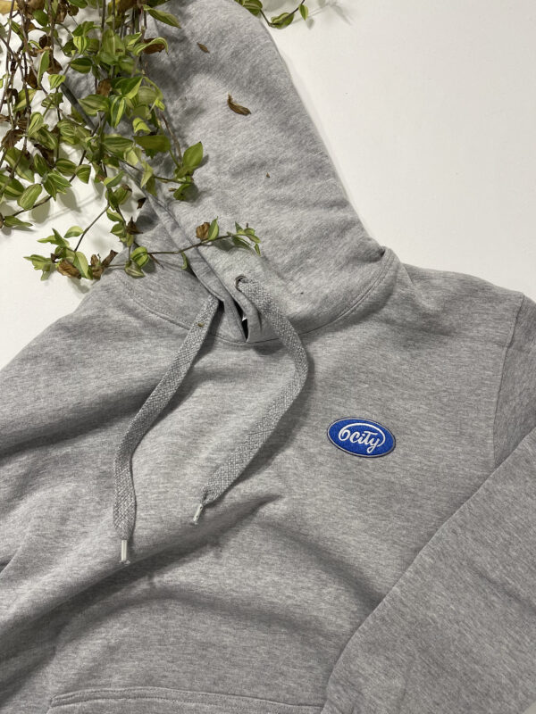 6City Patch Logo Hoodie in Grey